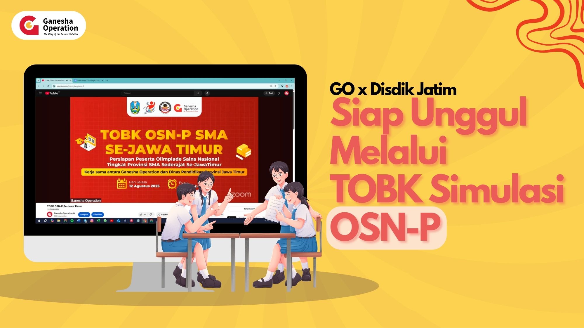 GO Bekerja Sama dengan Disdik Jatim Menyelenggarakan TOBK Simulasi OSN-P untuk Siswa se-Jawa Timur