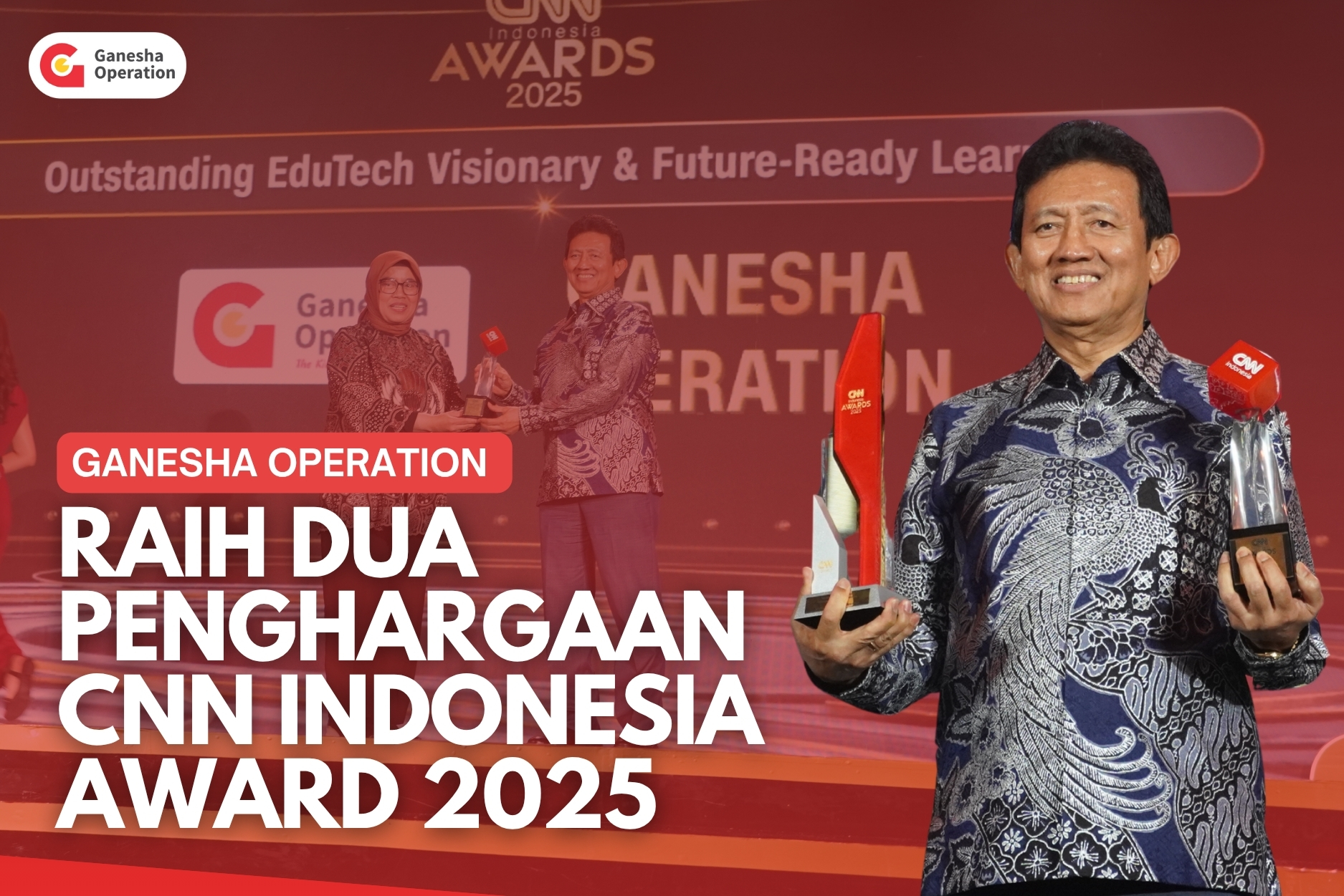 Ganesha Operation Kembali Raih Dua Penghargaan di CNN Indonesia Award 2025